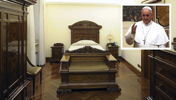 La habitación papal en la residencia Santa Marta. (AP)