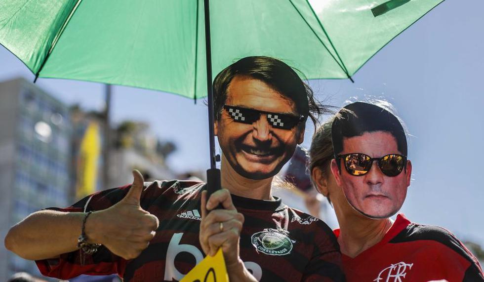 Brasil: Miles salen a las calles en apoyo a Jair Bolsonaro y Sergio Moro. (EFE)