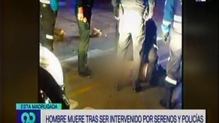 Hombre muere en extrañas circunstancias tras ser intervenido en San Borja [VIDEO]