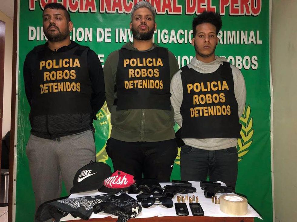 Cae banda que iba a asaltar banco en San Martín de Porres. Integrada por un peruano y dos extranjeros.