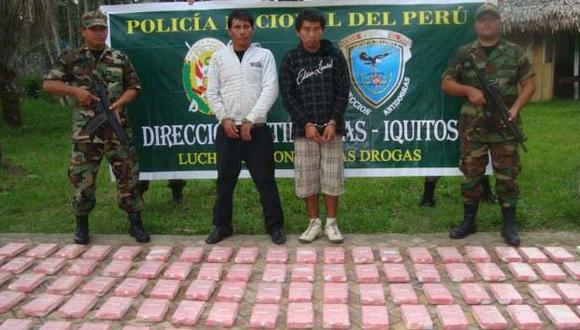 Detenidos tenían antecedentes por tráfico ilícito de drogas. (Dirandro Iquitos)
