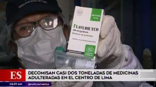 Decomisan más de 2 toneladas de medicinas adulteradas en Centro de Lima [VIDEO]