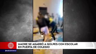 Madre y escolar se agarran a golpes en puerta de colegio de Barrios Altos | VIDEO