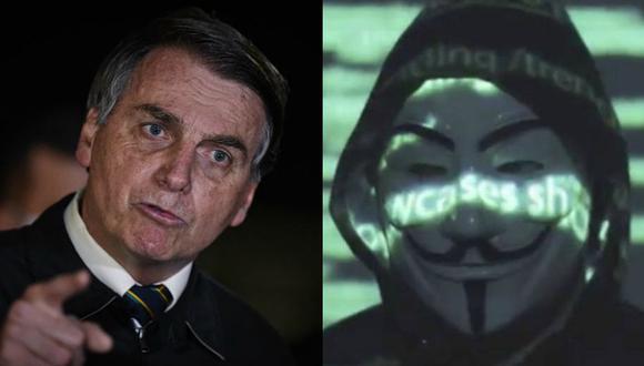 Jair Bolsonaro tomará acciones legales contra Anonymous.