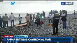 Magdalena: cuatro parapentistas caen al violento mar de la playa Marbella | VIDEO