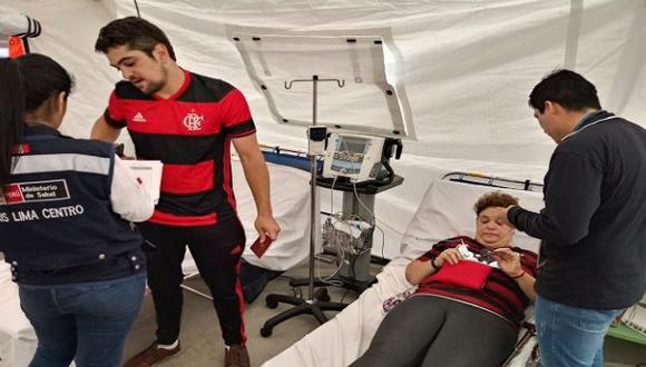 El Ministerio de Salud desplegó personal médico para atender a hinchas que asistieron a la final de la Copa Libertadores 2019. (Minsa)