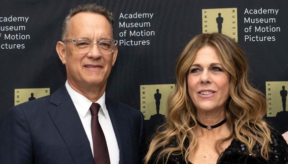 Tom Hanks y Rita Wilson están de vuelta en Los Ángeles tras pasar dos semanas en aislamiento en Australia. (Foto: AFP)