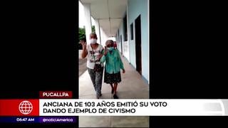 Pucallpa: anciana de 103 Años acudió a las urnas