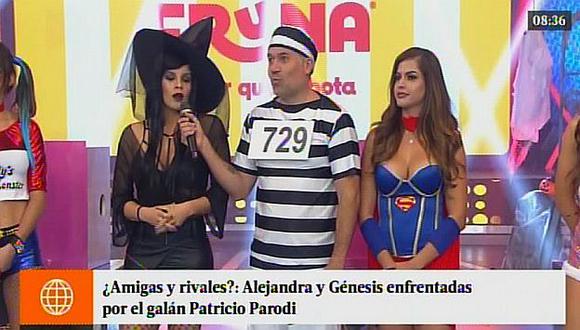 La panameña Génesis Arjona llegó a ‘Esto es guerra’ y se enfrentó a Alejandra Baigorria por Patricio Parodi. (Captura de TV)