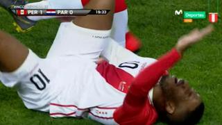 Mira el pisotón que recibió Jefferson Farfán en amistosoPerú vs. Paraguay [VIDEO]