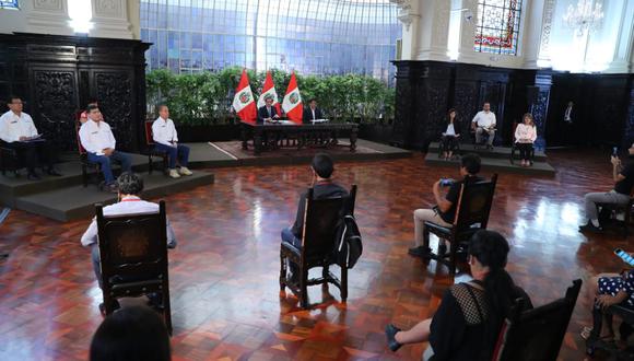 El presidente Martín Vizcarra brindó esta tarde una conferencia de prensa tras declarar Estado de Emergencia Nacional por el coronavirus. (Foto: Presidencia)