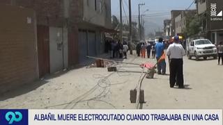 Obrero murió electrocutado cuando trabajaba al interior de una vivienda en Chosica [Video]