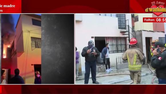 Un muerto dejó un incendio dentro de una vivienda en Chorrillos. (Captura: América Noticias)