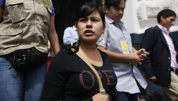 Fiorela Nolasco emplaza al presidente Humala a parar asesinatos en Áncash. (Mario Zapata)