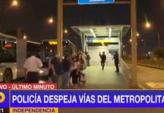 Metropolitano: manifestantes se retiran de la vía exclusiva y buses circulan con normalidad