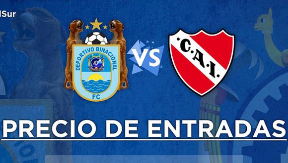 Binacional vs. Independiente disputarán el pase a la segunda ronda de la Copa Sudamericana,. (Foto: Binacional)