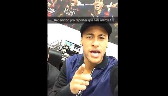 Neymar le responde a Manolo Lama. (Snapchat)