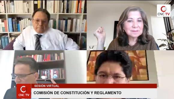 Los proyectos en debate buscan establecer disposiciones transitorias en la Ley de Organizaciones Políticas, a la Constitución del Perú y a la Ley Orgánica de Elecciones en el marco de la emergencia sanitaria. (Foto: Congreso TV)