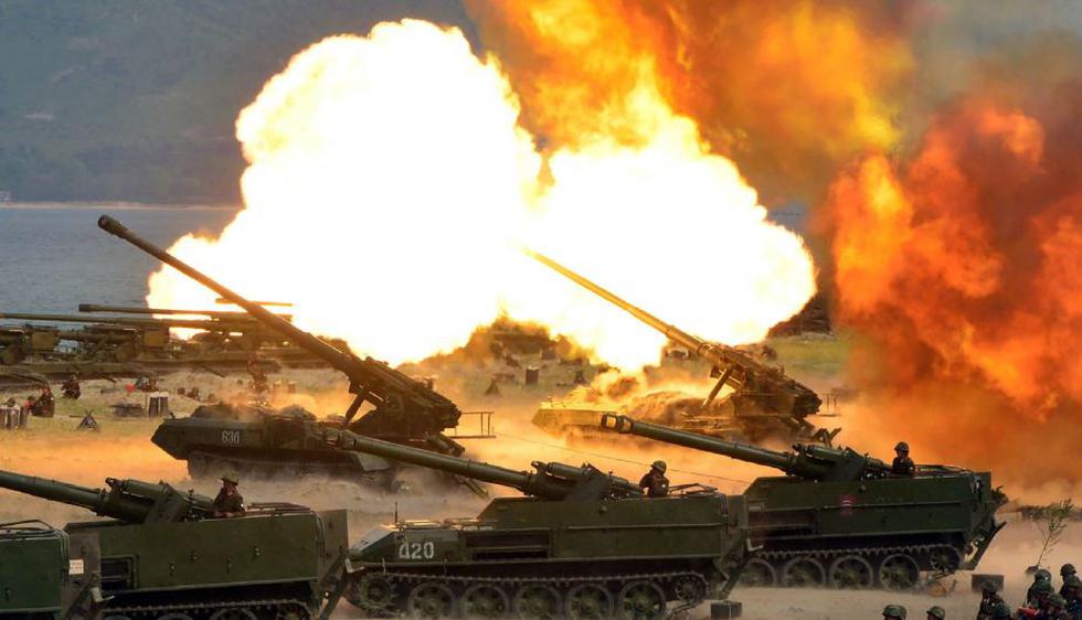 Corea del Norte realizó ejercicios de artillería y aumenta la tensión. (AFP)