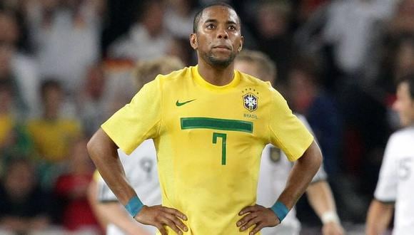 Robinho, ex delantero de la Selección de Brasil
