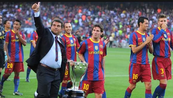 Joan Laporta mete a Lionel Messi en su campaña electoral (Foto: Imago/ Eurosport)