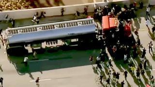 Muerte de George Floyd: manifestantes casi son arrollados por camión cisterna en Minneapolis [VIDEOS]