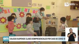 Colegio de Surco suspende clases semipresenciales por caso de coronavirus