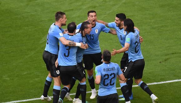 Uruguay se consolida como líder del grupo A de Rusia 2018, mientras que, la selección anfitriona avanza como su escolta a los octavos de final del Mundial. (AFP)