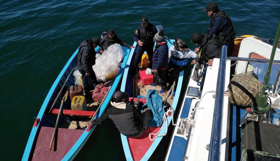 Buceadores bolivianos especialistas realizan labores de búsqueda para hallar a los tres peruanos desaparecidos en el Lago Titicaca. (Foto: La Armada En Acción)