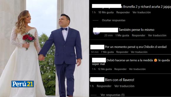 Critican boda de Isabel Acevedo. (Composición Perú21)