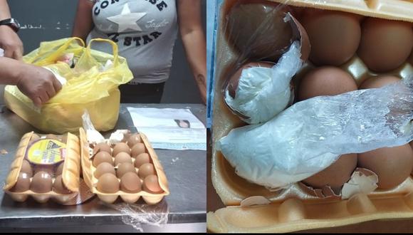 Arequipa: mujer es intervenida por llevar huevos rellenos de droga a penal de Socabaya (Foto: INPE)