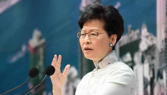 "El gobierno central seguirá apoyando firmemente a la jefa del ejecutivo de la Región administrativa especial" (Hong Kong), declaró el portavoz del ministerio chino de Relaciones Exteriores, Lu Kang. (Foto: AFP)
