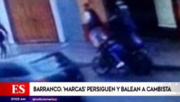 'Marcas' atacan a cambista en Barranco. (Foto: América Noticias)
