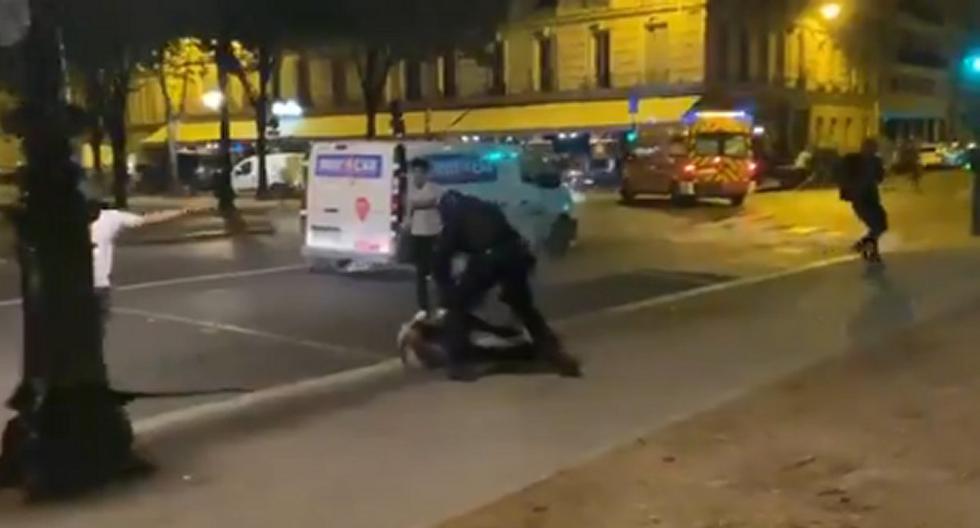 Cinco personas fueron detenidas en los altercados que se produjeron durante una fiesta improvisada en París. (Foto: Captura Twitter @LE_GENERAL_OFF)