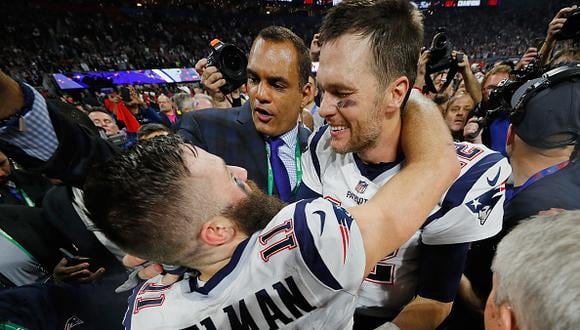 Patriots y Brady agrandan su leyenda con sexto Super Bowl, 13-3 ante Rams. (Getty)