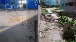 Colapsan redes de desagüe en conjunto habitacional de Tacna tras el huaico 