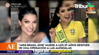Miss Brasil Gleycy Correia fallece a los 27 años de edad tras una operación a las amígdalas