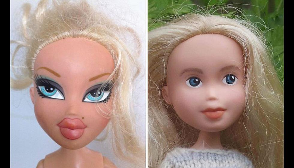Una madre del estado de Tasmania (Australia) se dedica a despojar del suntuoso maquillaje a las muñecas Bratz para volverlas ‘más reales’. (Tumblr)