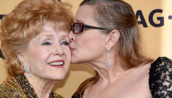 Debbie Reynolds y Carrie Fisher. (Getty Images)