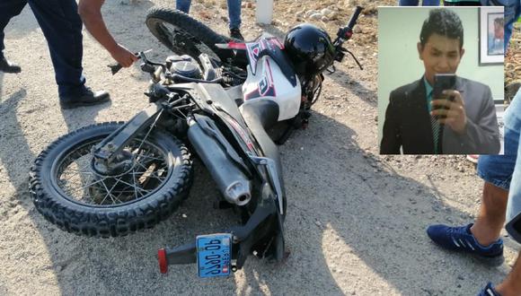 Piura: Estudiante de Medicina, Luis Alberto Sócola Castillo (19) , muere tras chocar su moto contra la parte posterior de una mototaxi.