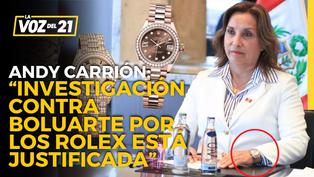 Andy Carrión: “Dina Boluarte está comprometida por sus propias declaraciones sobre los Rolex”