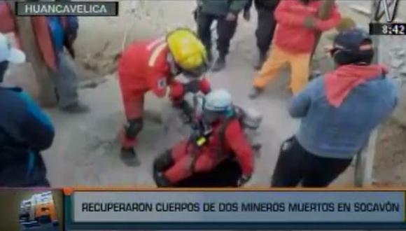 Recuperaron 2 de los 6 cuerpos de mineros atrapados en mina en Huancavelica. (Canal N)