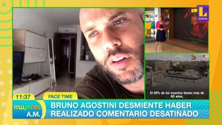 Bruno Agostini asegura que no minimizó al coronavirus y negó haber dicho que “solo mueren los viejitos”