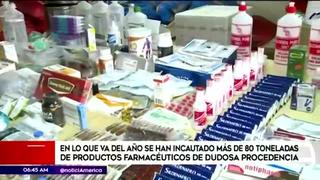 PNP incauta 80 toneladas de medicamentos de dudosa procedencia en medio año