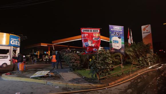 Lima, Lunes 20 de mayo del 2024. Un fallecido y al menos 20 heridos ha dejado la deflagración por fuga de gas glp en un grifo ubicado en el distrito de Villa María del Triunfo. Fotos: Anthony Niño de Guzman