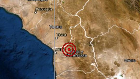 Sismo de magnitud 4,6 se reportó en Calana esta tarde. (IGP)