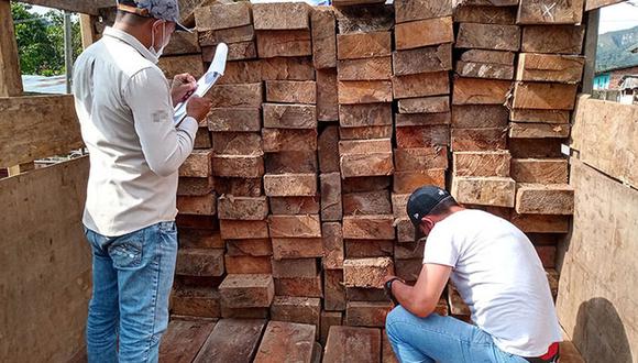 San Martín: incautan más de 15 mil pies tablares de madera de dudosa procedencia (Foto: Ministerio Público).