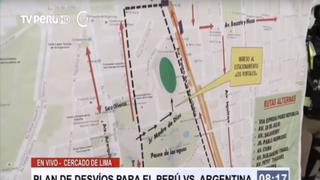 Este es el plan de desvíos para el partido Perú vs. Argentina