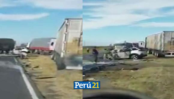La familia chilena falleció al instante del accidente automovilístico. Foto: Twitter de @T13
