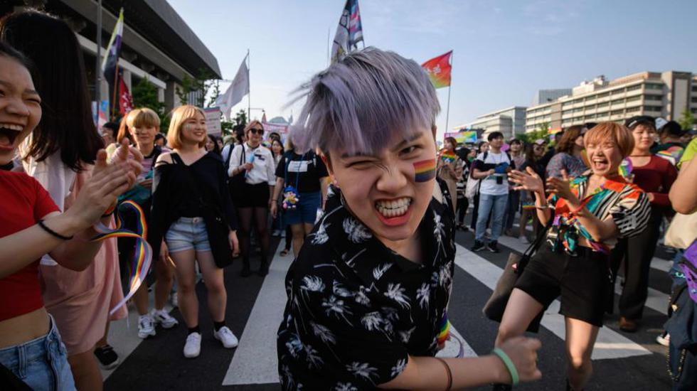 Corea del Sur celebra la edición 20 de su Orgullo LGTB con la vista puesta en Taiwán. (Foto: AFP)